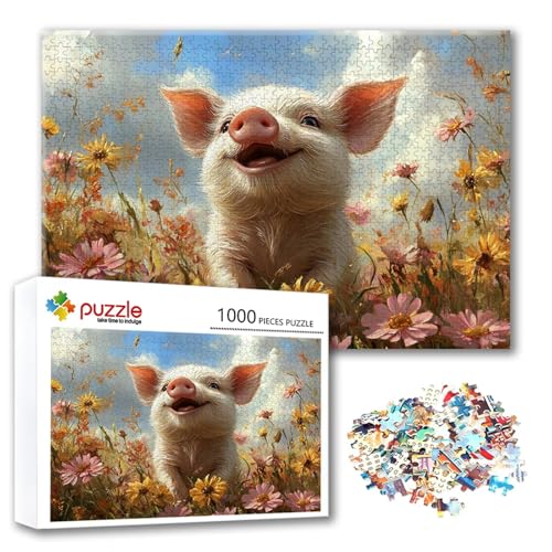 Puzzle 4000 Teile Schwein, Puzzle Erwachsene 4000 Teile Tier, Klassische Holzpuzzles 140 x 87 cm, Lernspiel Herausforderung Spielzeug, Zimmer Wanddeko, Einzigartiges Geschenk für Frauen/Männer X-2 Puzzle 4000 Teile Schwein, Puzzle Erwachsene 4000 Teile Tier, Klassische Holzpuzzles 140 x 87 cm, Lernspiel Herausforderung Spielzeug, Zimmer Wanddeko, Einzigartiges Geschenk für Frauen/Männer X-2 von FeiPride