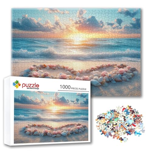 Puzzle 4000 Teile Sonnenuntergang, Puzzle Erwachsene 4000 Teile Meer, Klassische Holzpuzzles 140 x 87 cm, Lernspiel Herausforderung Spielzeug, Moderne Zimmer Wanddeko, Geschenk für Frauen/Männer T-3 von FeiPride