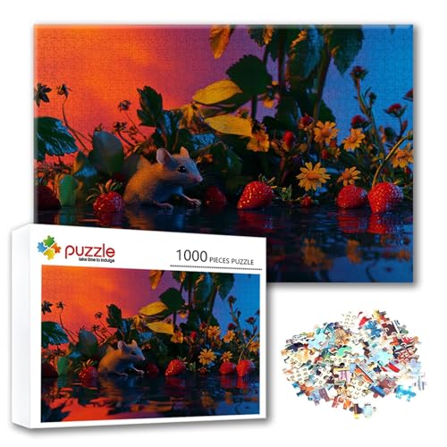 Puzzle 4000 Teile Tier, Puzzle Erwachsene 4000 Teile Erdbeere, Klassische Holzpuzzles 140 x 87 cm, Lernspiel Herausforderung Spielzeug, Zimmer Wanddeko, Einzigartiges Geschenk für Frauen/Männer M-4 Puzzle 4000 Teile Tier, Puzzle Erwachsene 4000 Teile Erdbeere, Klassische Holzpuzzles 140 x 87 cm, Lernspiel Herausforderung Spielzeug, Zimmer Wanddeko, Einzigartiges Geschenk für Frauen/Männer M-4 von FeiPride