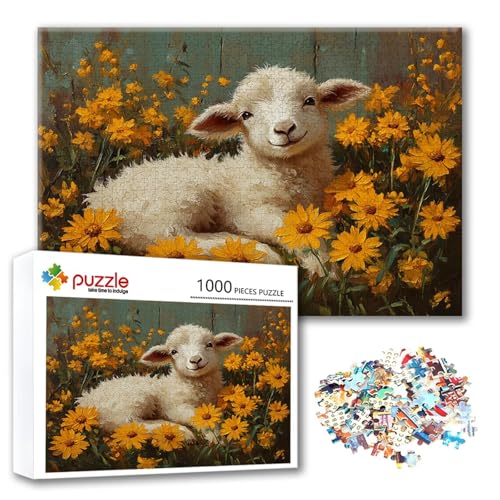 Puzzle 4000 Teile Tier, Puzzle Erwachsene 4000 Teile Schaf, Klassische Holzpuzzles 140 x 87 cm, Lernspiel Herausforderung Spielzeug, Zimmer Wanddeko, Einzigartiges Geschenk für Frauen/Männer T-4 Puzzle 4000 Teile Tier, Puzzle Erwachsene 4000 Teile Schaf, Klassische Holzpuzzles 140 x 87 cm, Lernspiel Herausforderung Spielzeug, Zimmer Wanddeko, Einzigartiges Geschenk für Frauen/Männer T-4 von FeiPride