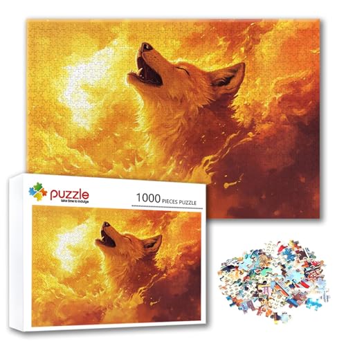 Puzzle 4000 Teile Tier, Puzzle Erwachsene 4000 Teile Wolf, Klassische Holzpuzzles 140 x 87 cm, Lernspiel Herausforderung Spielzeug, Zimmer Wanddeko, Einzigartiges Geschenk für Frauen/Männer Z-1 von FeiPride