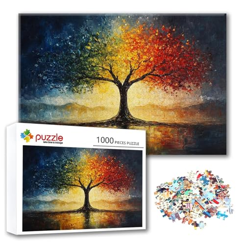 Puzzle 500 Teile Baum, Puzzle Erwachsene 500 Teile Landschaft, Klassische Holzpuzzles 52 x 38 cm, Lernspiel Herausforderung Spielzeug, Zimmer Wanddeko, Einzigartiges Geschenk für Frauen/Männer M-3 Puzzle 500 Teile Baum, Puzzle Erwachsene 500 Teile Landschaft, Klassische Holzpuzzles 52 x 38 cm, Lernspiel Herausforderung Spielzeug, Zimmer Wanddeko, Einzigartiges Geschenk für Frauen/Männer M-3 von FeiPride
