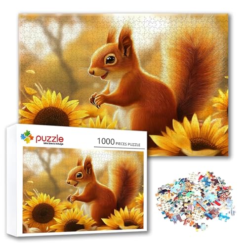 Puzzle 500 Teile Blume, Puzzle Erwachsene 500 Teile Eichhörnchen, Klassische Holzpuzzles 52 x 38 cm, Lernspiel Herausforderung Spielzeug, Zimmer Wanddeko, Einzigartiges Geschenk für Frauen/Männer A-5 Puzzle 500 Teile Blume, Puzzle Erwachsene 500 Teile Eichhörnchen, Klassische Holzpuzzles 52 x 38 cm, Lernspiel Herausforderung Spielzeug, Zimmer Wanddeko, Einzigartiges Geschenk für Frauen/Männer A-5 von FeiPride
