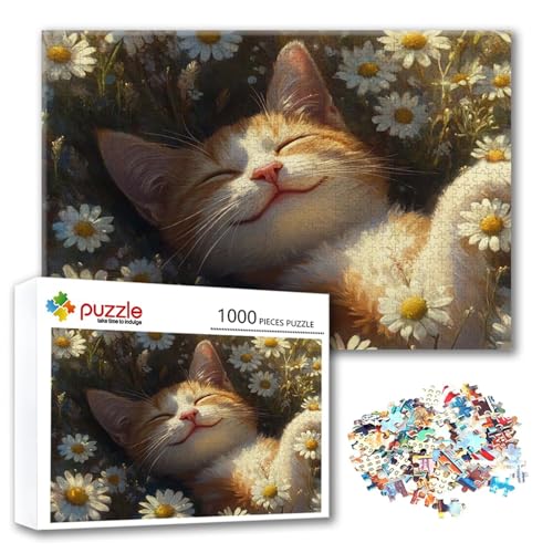 Puzzle 500 Teile Blume, Puzzle Erwachsene 500 Teile Katze, Klassische Holzpuzzles 52 x 38 cm, Lernspiel Herausforderung Spielzeug, Moderne Zimmer Wanddeko, Einzigartiges Geschenk für Frauen/Männer D-6 Puzzle 500 Teile Blume, Puzzle Erwachsene 500 Teile Katze, Klassische Holzpuzzles 52 x 38 cm, Lernspiel Herausforderung Spielzeug, Moderne Zimmer Wanddeko, Einzigartiges Geschenk für Frauen/Männer D-6 von FeiPride
