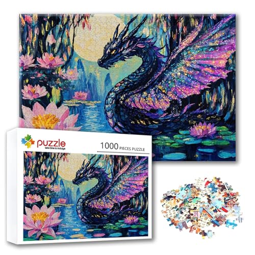 Puzzle 500 Teile Drachen, Puzzle Erwachsene 500 Teile Blume, Klassische Holzpuzzles 52 x 38 cm, Lernspiel Herausforderung Spielzeug, Zimmer Wanddeko, Einzigartiges Geschenk für Frauen/Männer V-4 Puzzle 500 Teile Drachen, Puzzle Erwachsene 500 Teile Blume, Klassische Holzpuzzles 52 x 38 cm, Lernspiel Herausforderung Spielzeug, Zimmer Wanddeko, Einzigartiges Geschenk für Frauen/Männer V-4 von FeiPride