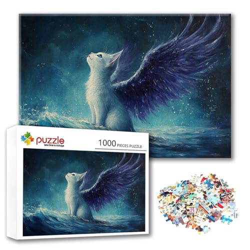 Puzzle 500 Teile Engel, Puzzle Erwachsene 500 Teile Katze, Klassische Holzpuzzles 52 x 38 cm, Lernspiel Herausforderung Spielzeug, Moderne Zimmer Wanddeko, Einzigartiges Geschenk für Frauen/Männer K-8 Puzzle 500 Teile Engel, Puzzle Erwachsene 500 Teile Katze, Klassische Holzpuzzles 52 x 38 cm, Lernspiel Herausforderung Spielzeug, Moderne Zimmer Wanddeko, Einzigartiges Geschenk für Frauen/Männer K-8 von FeiPride