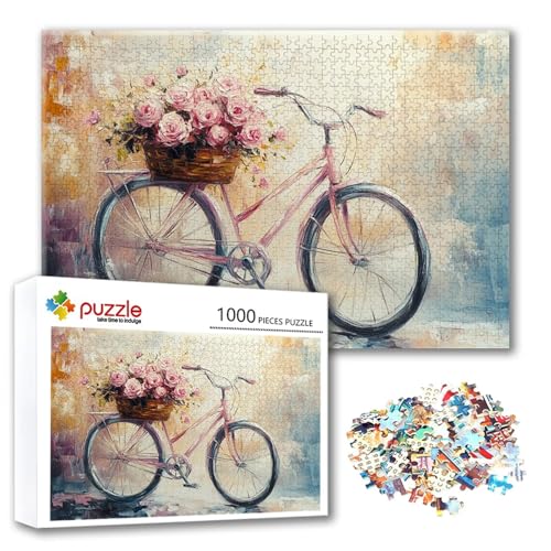 Puzzle 500 Teile Fahrrad, Puzzle Erwachsene 500 Teile Blume, Klassische Holzpuzzles 52 x 38 cm, Lernspiel Herausforderung Spielzeug, Zimmer Wanddeko, Einzigartiges Geschenk für Frauen/Männer G-1 Puzzle 500 Teile Fahrrad, Puzzle Erwachsene 500 Teile Blume, Klassische Holzpuzzles 52 x 38 cm, Lernspiel Herausforderung Spielzeug, Zimmer Wanddeko, Einzigartiges Geschenk für Frauen/Männer G-1 von FeiPride