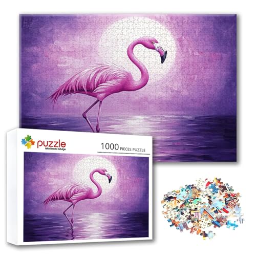 Puzzle 500 Teile Flamingo, Puzzle Erwachsene 500 Teile Mond, Klassische Holzpuzzles 52 x 38 cm, Lernspiel Herausforderung Spielzeug, Zimmer Wanddeko, Einzigartiges Geschenk für Frauen/Männer K-0 Puzzle 500 Teile Flamingo, Puzzle Erwachsene 500 Teile Mond, Klassische Holzpuzzles 52 x 38 cm, Lernspiel Herausforderung Spielzeug, Zimmer Wanddeko, Einzigartiges Geschenk für Frauen/Männer K-0 von FeiPride