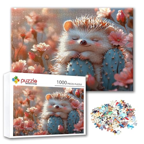 Puzzle 500 Teile Igel, Puzzle Erwachsene 500 Teile Blume, Klassische Holzpuzzles 52 x 38 cm, Lernspiel Herausforderung Spielzeug, Moderne Zimmer Wanddeko, Einzigartiges Geschenk für Frauen/Männer B-4 Puzzle 500 Teile Igel, Puzzle Erwachsene 500 Teile Blume, Klassische Holzpuzzles 52 x 38 cm, Lernspiel Herausforderung Spielzeug, Moderne Zimmer Wanddeko, Einzigartiges Geschenk für Frauen/Männer B-4 von FeiPride