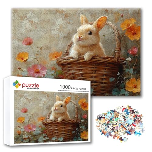 Puzzle 500 Teile Kaninchen, Puzzle Erwachsene 500 Teile Blume, Klassische Holzpuzzles 52 x 38 cm, Lernspiel Herausforderung Spielzeug, Zimmer Wanddeko, Einzigartiges Geschenk für Frauen/Männer Y-7 Puzzle 500 Teile Kaninchen, Puzzle Erwachsene 500 Teile Blume, Klassische Holzpuzzles 52 x 38 cm, Lernspiel Herausforderung Spielzeug, Zimmer Wanddeko, Einzigartiges Geschenk für Frauen/Männer Y-7 von FeiPride
