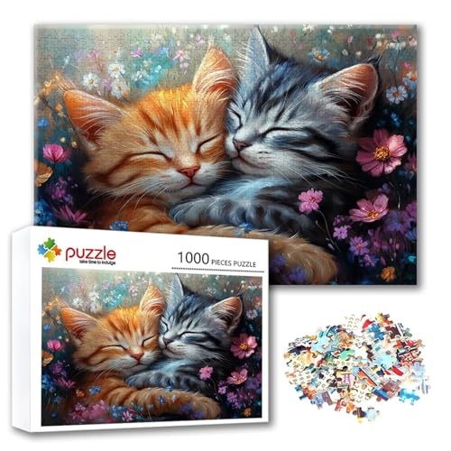 Puzzle 500 Teile Katze, Puzzle Erwachsene 500 Teile Blume, Klassische Holzpuzzles 52 x 38 cm, Lernspiel Herausforderung Spielzeug, Moderne Zimmer Wanddeko, Einzigartiges Geschenk für Frauen/Männer P-9 Puzzle 500 Teile Katze, Puzzle Erwachsene 500 Teile Blume, Klassische Holzpuzzles 52 x 38 cm, Lernspiel Herausforderung Spielzeug, Moderne Zimmer Wanddeko, Einzigartiges Geschenk für Frauen/Männer P-9 von FeiPride