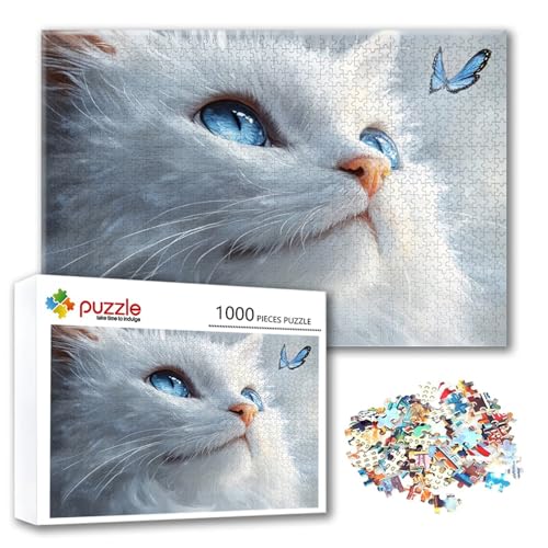 Puzzle 500 Teile Katze, Puzzle Erwachsene 500 Teile Schmetterling, Klassische Holzpuzzles 52 x 38 cm, Lernspiel Herausforderung Spielzeug, Moderne Zimmer Wanddeko, Geschenk für Frauen/Männer S-4 Puzzle 500 Teile Katze, Puzzle Erwachsene 500 Teile Schmetterling, Klassische Holzpuzzles 52 x 38 cm, Lernspiel Herausforderung Spielzeug, Moderne Zimmer Wanddeko, Geschenk für Frauen/Männer S-4 von FeiPride