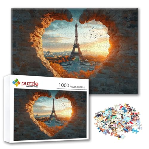 Puzzle 500 Teile Landschaft, Puzzle Erwachsene 500 Teile Eiffelturm, Klassische Holzpuzzles 52 x 38 cm, Lernspiel Herausforderung Spielzeug, Moderne Zimmer Wanddeko, Geschenk für Frauen/Männer W-4 Puzzle 500 Teile Landschaft, Puzzle Erwachsene 500 Teile Eiffelturm, Klassische Holzpuzzles 52 x 38 cm, Lernspiel Herausforderung Spielzeug, Moderne Zimmer Wanddeko, Geschenk für Frauen/Männer W-4 von FeiPride