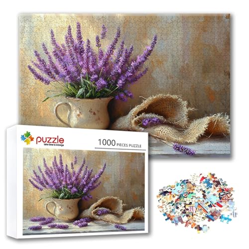 Puzzle 500 Teile Lavendel, Puzzle Erwachsene 500 Teile Landschaft, Klassische Holzpuzzles 52 x 38 cm, Lernspiel Herausforderung Spielzeug, Moderne Zimmer Wanddeko, Geschenk für Frauen/Männer G-8 Puzzle 500 Teile Lavendel, Puzzle Erwachsene 500 Teile Landschaft, Klassische Holzpuzzles 52 x 38 cm, Lernspiel Herausforderung Spielzeug, Moderne Zimmer Wanddeko, Geschenk für Frauen/Männer G-8 von FeiPride