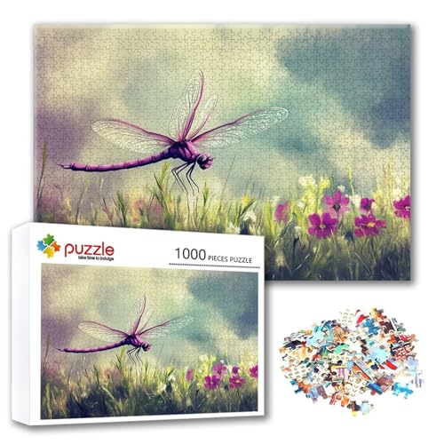 Puzzle 500 Teile Libelle, Puzzle Erwachsene 500 Teile Blume, Klassische Holzpuzzles 52 x 38 cm, Lernspiel Herausforderung Spielzeug, Zimmer Wanddeko, Einzigartiges Geschenk für Frauen/Männer H-6 Puzzle 500 Teile Libelle, Puzzle Erwachsene 500 Teile Blume, Klassische Holzpuzzles 52 x 38 cm, Lernspiel Herausforderung Spielzeug, Zimmer Wanddeko, Einzigartiges Geschenk für Frauen/Männer H-6 von FeiPride