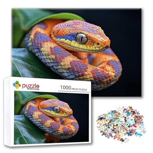 Puzzle 500 Teile Schlange, Puzzle Erwachsene 500 Teile Tier, Klassische Holzpuzzles 52 x 38 cm, Lernspiel Herausforderung Spielzeug, Zimmer Wanddeko, Einzigartiges Geschenk für Frauen/Männer P-5 Puzzle 500 Teile Schlange, Puzzle Erwachsene 500 Teile Tier, Klassische Holzpuzzles 52 x 38 cm, Lernspiel Herausforderung Spielzeug, Zimmer Wanddeko, Einzigartiges Geschenk für Frauen/Männer P-5 von FeiPride