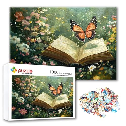 Puzzle 500 Teile Schmetterling, Puzzle Erwachsene 500 Teile Blume, Klassische Holzpuzzles 52 x 38 cm, Lernspiel Herausforderung Spielzeug, Moderne Zimmer Wanddeko, Geschenk für Frauen/Männer I-8 Puzzle 500 Teile Schmetterling, Puzzle Erwachsene 500 Teile Blume, Klassische Holzpuzzles 52 x 38 cm, Lernspiel Herausforderung Spielzeug, Moderne Zimmer Wanddeko, Geschenk für Frauen/Männer I-8 von FeiPride
