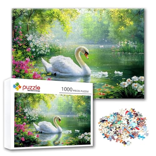 Puzzle 500 Teile Schwan, Puzzle Erwachsene 500 Teile Tier, Klassische Holzpuzzles 52 x 38 cm, Lernspiel Herausforderung Spielzeug, Moderne Zimmer Wanddeko, Einzigartiges Geschenk für Frauen/Männer W-8 Puzzle 500 Teile Schwan, Puzzle Erwachsene 500 Teile Tier, Klassische Holzpuzzles 52 x 38 cm, Lernspiel Herausforderung Spielzeug, Moderne Zimmer Wanddeko, Einzigartiges Geschenk für Frauen/Männer W-8 von FeiPride