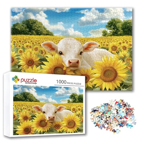 Puzzle 500 Teile Sonnenblume, Puzzle Erwachsene 500 Teile Ochse, Klassische Holzpuzzles 52 x 38 cm, Lernspiel Herausforderung Spielzeug, Zimmer Wanddeko, Einzigartiges Geschenk für Frauen/Männer D-5 Puzzle 500 Teile Sonnenblume, Puzzle Erwachsene 500 Teile Ochse, Klassische Holzpuzzles 52 x 38 cm, Lernspiel Herausforderung Spielzeug, Zimmer Wanddeko, Einzigartiges Geschenk für Frauen/Männer D-5 von FeiPride