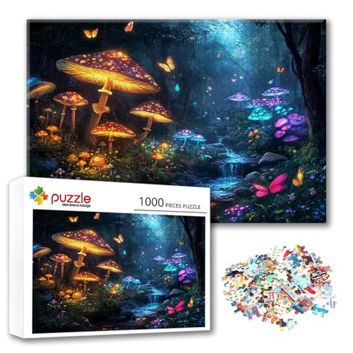 Puzzle 500 Teile Wald, Puzzle Erwachsene 500 Teile Pilz, Klassische Holzpuzzles 52 x 38 cm, Lernspiel Herausforderung Spielzeug, Moderne Zimmer Wanddeko, Einzigartiges Geschenk für Frauen/Männer J-4 Puzzle 500 Teile Wald, Puzzle Erwachsene 500 Teile Pilz, Klassische Holzpuzzles 52 x 38 cm, Lernspiel Herausforderung Spielzeug, Moderne Zimmer Wanddeko, Einzigartiges Geschenk für Frauen/Männer J-4 von FeiPride