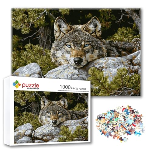 Puzzle 500 Teile Wolf, Puzzle Erwachsene 500 Teile Tier, Klassische Holzpuzzles 52 x 38 cm, Lernspiel Herausforderung Spielzeug, Moderne Zimmer Wanddeko, Einzigartiges Geschenk für Frauen/Männer F-8 Puzzle 500 Teile Wolf, Puzzle Erwachsene 500 Teile Tier, Klassische Holzpuzzles 52 x 38 cm, Lernspiel Herausforderung Spielzeug, Moderne Zimmer Wanddeko, Einzigartiges Geschenk für Frauen/Männer F-8 von FeiPride
