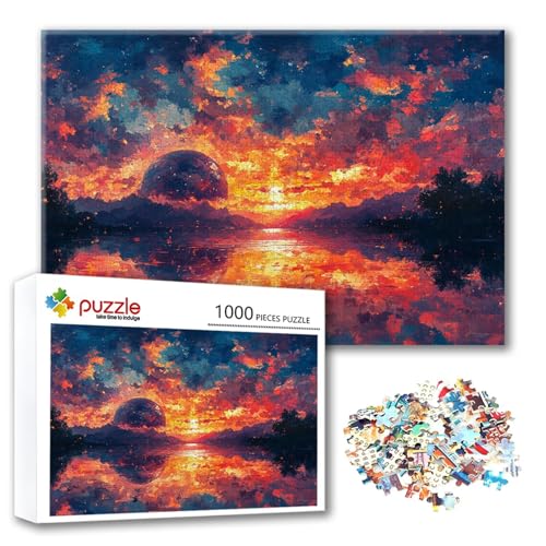 Puzzle Abstrakt Puzzle 2000 Teile Farbe, Herausforderung Impossible Jigsaw, Erwachsene Wooden Jigsaw Spielzeug, Puzzlespiele für Die Ganze Familie Stressabbau, Geschenk für Frauen 100 x 70 cm V-9 von FeiPride
