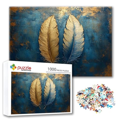 Puzzle Abstrakt Puzzle 2000 Teile Feder, Herausforderung Impossible Jigsaw, Erwachsene Wooden Jigsaw Spielzeug, Puzzlespiele für Die Ganze Familie Stressabbau, Geschenk für Frauen 100 x 70 cm O-7 von FeiPride