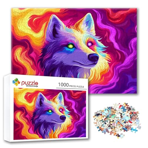 Puzzle Abstrakt Puzzle 3000 Teile Tier, Herausforderung Impossible Jigsaw, Erwachsene Wooden Jigsaw Spielzeug, Puzzlespiele für Die Ganze Familie Stressabbau, Geschenk für Frauen 122 x 80 cm H-4 von FeiPride