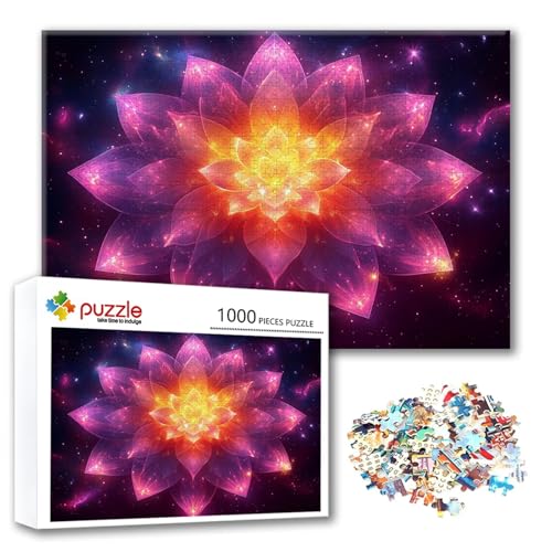Puzzle Abstrakt Puzzle 4000 Teile Blume, Herausforderung Impossible Jigsaw, Erwachsene Wooden Jigsaw Spielzeug, Puzzlespiele für Die Ganze Familie Stressabbau, Geschenk für Frauen 140 x 87 cm U-1 von FeiPride