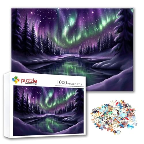 Puzzle Aurora Puzzle 300 Teile Landschaft, Herausforderung Impossible Jigsaw, Erwachsene Wooden Jigsaw Spielzeug, Puzzlespiele für Die Ganze Familie Stressabbau, Geschenk für Frauen 40 x 28 cm P-9 von FeiPride