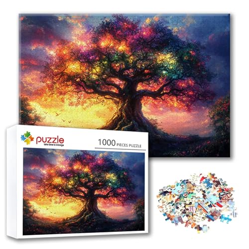 Puzzle Baum Puzzle 2000 Teile Landschaft, Herausforderung Impossible Jigsaw, Erwachsene Wooden Jigsaw Spielzeug, Puzzlespiele für Die Ganze Familie Stressabbau, Geschenk für Frauen 100 x 70 cm A-2 von FeiPride