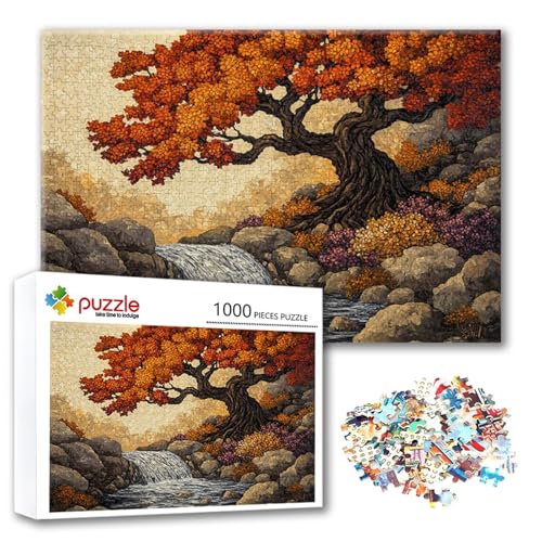 Puzzle Baum Puzzle 4000 Teile Landschaft, Herausforderung Impossible Jigsaw, Erwachsene Wooden Jigsaw Spielzeug, Puzzlespiele für Die Ganze Familie Stressabbau, Geschenk für Frauen 140 x 87 cm I-7 von FeiPride