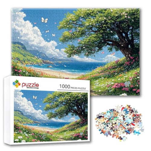 Puzzle Baum Puzzle 4000 Teile Landschaft, Herausforderung Impossible Jigsaw, Erwachsene Wooden Jigsaw Spielzeug, Puzzlespiele für Die Ganze Familie Stressabbau, Geschenk für Frauen 140 x 87 cm O-6 von FeiPride