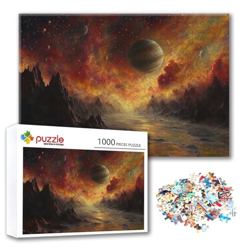 Puzzle Berg Puzzle 2000 Teile Landschaft, Herausforderung Impossible Jigsaw, Erwachsene Wooden Jigsaw Spielzeug, Puzzlespiele für Die Ganze Familie Stressabbau, Geschenk für Frauen 100 x 70 cm M-5 von FeiPride