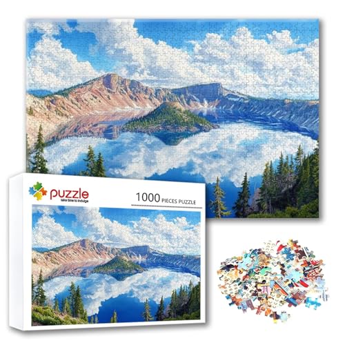 Puzzle Berg Puzzle 2000 Teile Landschaft, Herausforderung Impossible Jigsaw, Erwachsene Wooden Jigsaw Spielzeug, Puzzlespiele für Die Ganze Familie Stressabbau, Geschenk für Frauen 100 x 70 cm N-8 von FeiPride