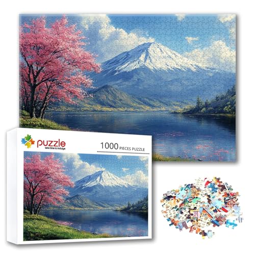 Puzzle Berg Puzzle 2000 Teile Landschaft, Herausforderung Impossible Jigsaw, Erwachsene Wooden Jigsaw Spielzeug, Puzzlespiele für Die Ganze Familie Stressabbau, Geschenk für Frauen 100 x 70 cm W-0 von FeiPride