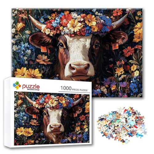 Puzzle Blume Puzzle 1500 Teile Ochse, Herausforderung Impossible Jigsaw, Erwachsene Wooden Jigsaw Spielzeug, Puzzlespiele für Die Ganze Familie Stressabbau, Geschenk für Frauen Männer 87 x 57 cm J-5 Puzzle Blume Puzzle 1500 Teile Ochse, Herausforderung Impossible Jigsaw, Erwachsene Wooden Jigsaw Spielzeug, Puzzlespiele für Die Ganze Familie Stressabbau, Geschenk für Frauen Männer 87 x 57 cm J-5 von FeiPride