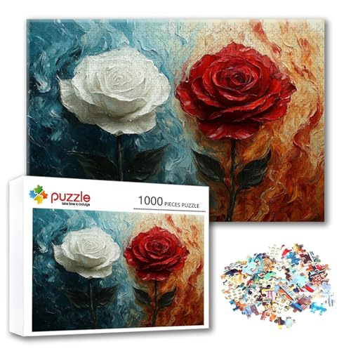 Puzzle Blume Puzzle 1500 Teile Rose, Herausforderung Impossible Jigsaw, Erwachsene Wooden Jigsaw Spielzeug, Puzzlespiele für Die Ganze Familie Stressabbau, Geschenk für Frauen Männer 87 x 57 cm P-0 Puzzle Blume Puzzle 1500 Teile Rose, Herausforderung Impossible Jigsaw, Erwachsene Wooden Jigsaw Spielzeug, Puzzlespiele für Die Ganze Familie Stressabbau, Geschenk für Frauen Männer 87 x 57 cm P-0 von FeiPride