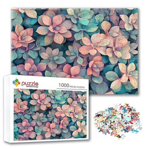 Puzzle Blume Puzzle 2000 Teile Abstrakt, Herausforderung Impossible Jigsaw, Erwachsene Wooden Jigsaw Spielzeug, Puzzlespiele für Die Ganze Familie Stressabbau, Geschenk für Frauen 100 x 70 cm S-6 von FeiPride