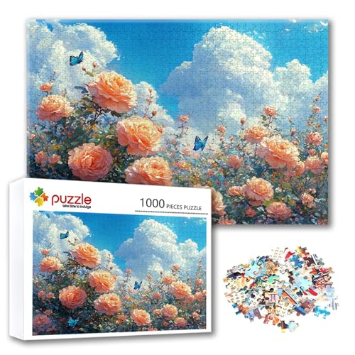 Puzzle Blume Puzzle 2000 Teile Landschaft, Herausforderung Impossible Jigsaw, Erwachsene Wooden Jigsaw, Puzzlespiele für Die Ganze Familie Stressabbau, Geschenk für Frauen Männer 100 x 70 cm C-7 von FeiPride