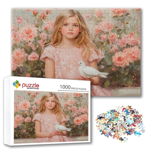 Puzzle Blume Puzzle 2000 Teile Mädchen, Herausforderung Impossible Jigsaw, Erwachsene Wooden Jigsaw Spielzeug, Puzzlespiele für Die Ganze Familie Stressabbau, Geschenk für Frauen 100 x 70 cm O-2 von FeiPride
