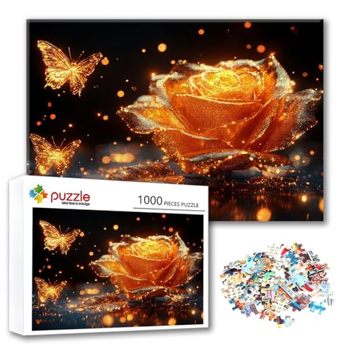 Puzzle Blume Puzzle 2000 Teile Schmetterling, Herausforderung Impossible Jigsaw, Erwachsene Wooden Jigsaw, Puzzlespiele für Die Ganze Familie Stressabbau, Geschenk für Frauen Männer 100 x 70 cm T-0 von FeiPride