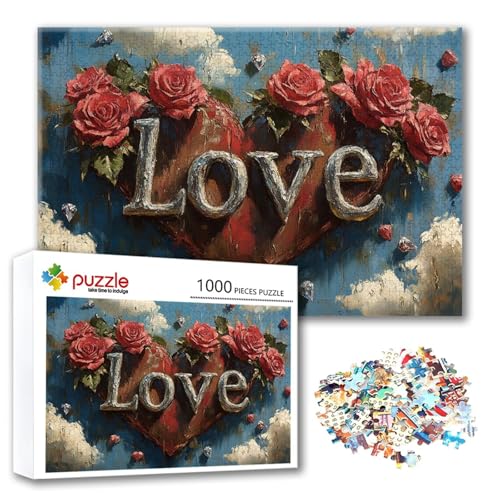 Puzzle Blume Puzzle 2000 Teile Wie, Herausforderung Impossible Jigsaw, Erwachsene Wooden Jigsaw Spielzeug, Puzzlespiele für Die Ganze Familie Stressabbau, Geschenk für Frauen Männer 100 x 70 cm I-7 von FeiPride