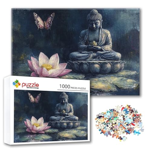 Puzzle Blume Puzzle 2000 Teile Zen, Herausforderung Impossible Jigsaw, Erwachsene Wooden Jigsaw Spielzeug, Puzzlespiele für Die Ganze Familie Stressabbau, Geschenk für Frauen Männer 100 x 70 cm O-8 von FeiPride