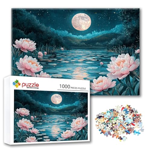 Puzzle Blume Puzzle 300 Teile Mond, Herausforderung Impossible Jigsaw, Erwachsene Wooden Jigsaw Spielzeug, Puzzlespiele für Die Ganze Familie Stressabbau, Geschenk für Frauen Männer 40 x 28 cm O-6 Puzzle Blume Puzzle 300 Teile Mond, Herausforderung Impossible Jigsaw, Erwachsene Wooden Jigsaw Spielzeug, Puzzlespiele für Die Ganze Familie Stressabbau, Geschenk für Frauen Männer 40 x 28 cm O-6 von FeiPride