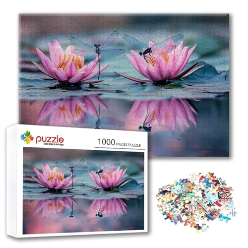 Puzzle Blume Puzzle 500 Teile Landschaft, Herausforderung Impossible Jigsaw, Erwachsene Wooden Jigsaw Spielzeug, Puzzlespiele für Die Ganze Familie Stressabbau, Geschenk für Frauen 52 x 38 cm K-1 von FeiPride