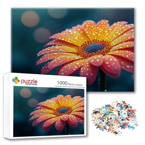 Puzzle Blume Puzzle 500 Teile Landschaft, Herausforderung Impossible Jigsaw, Erwachsene Wooden Jigsaw Spielzeug, Puzzlespiele für Die Ganze Familie Stressabbau, Geschenk für Frauen 52 x 38 cm Y-6 von FeiPride