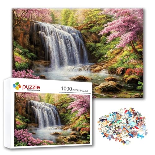 Puzzle Fallen Puzzle 300 Teile Landschaft, Herausforderung Impossible Jigsaw, Erwachsene Wooden Jigsaw Spielzeug, Puzzlespiele für Die Ganze Familie Stressabbau, Geschenk für Frauen 40 x 28 cm M-9 von FeiPride