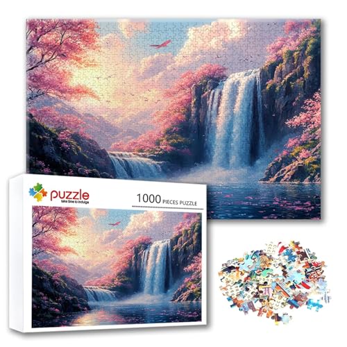 Puzzle Fallen Puzzle 500 Teile Landschaft, Herausforderung Impossible Jigsaw, Erwachsene Wooden Jigsaw Spielzeug, Puzzlespiele für Die Ganze Familie Stressabbau, Geschenk für Frauen 52 x 38 cm Q-8 von FeiPride