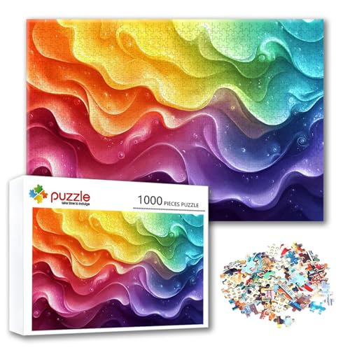 Puzzle Farbe Puzzle 2000 Teile Abstrakt, Herausforderung Impossible Jigsaw, Erwachsene Wooden Jigsaw Spielzeug, Puzzlespiele für Die Ganze Familie Stressabbau, Geschenk für Frauen 100 x 70 cm R-2 von FeiPride